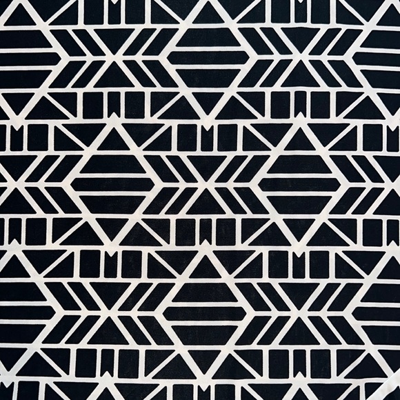 “Boho Escape” geometric print jersey hi-lo midi skirt w/contrast border-NWT - Picture 8 of 16